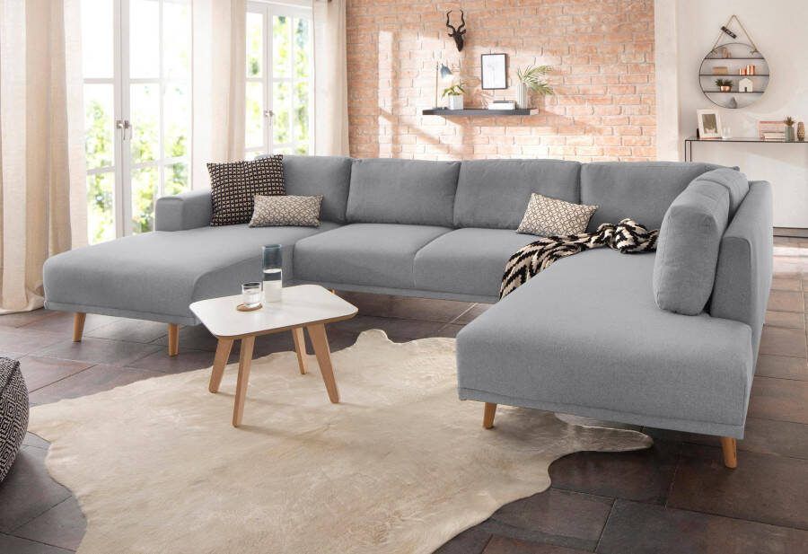 Home affaire Zithoek Lasse U-vorm in scandinavische stijl met houten poten - Foto 6
