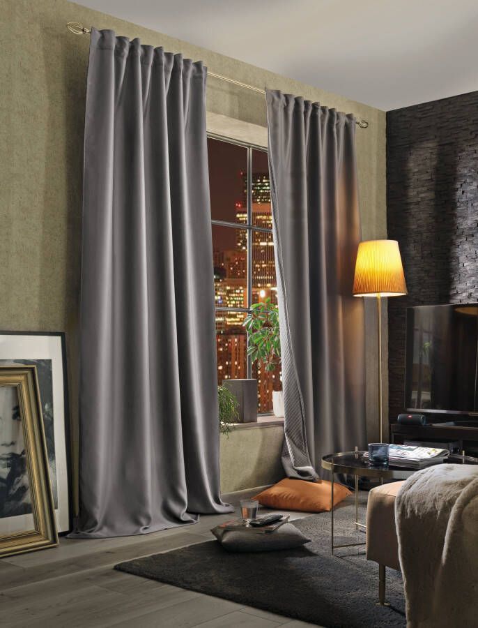 Home Basics Gordijn ACUSTICO Thermo verduisterend akoestisch fleece (1 stuk) - Foto 10