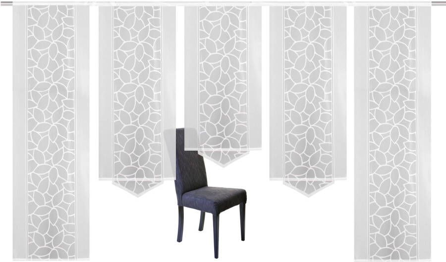 HOME WOHNIDEEN Paneelgordijn JENNA Paneelgordijn jacquard set (5 stuks) - Foto 1