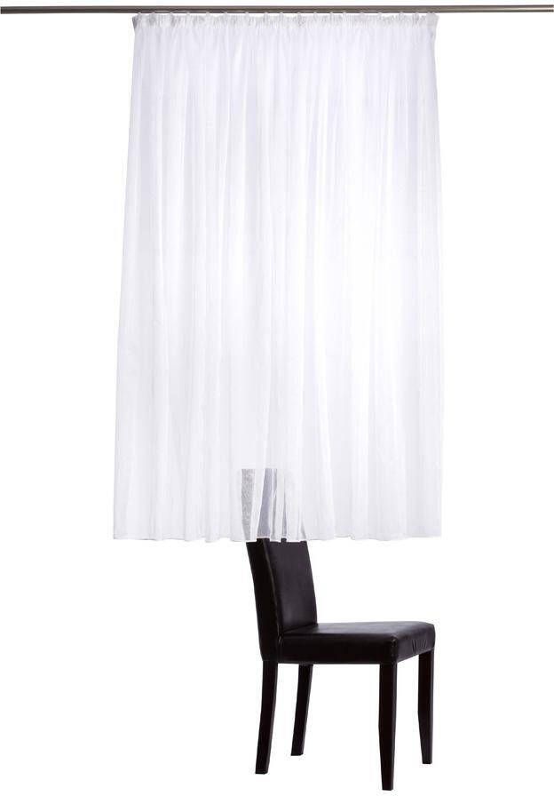 HOMING Gordijn Modesto Gekreukte gordijn wit transparant macramé woonkamer slaapkamer (1 stuk) - Foto 3