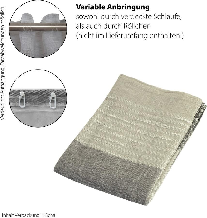 HOMING Gordijn Lennik Strepen modern kleurverloop woonkamer slaapkamer (1 stuk)