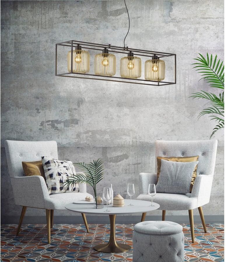 Honsel Leuchten Hanglamp CAYDO Moderne zandzwarte lamp geeft je ruimte iets extravagants (1 stuk) - Foto 2