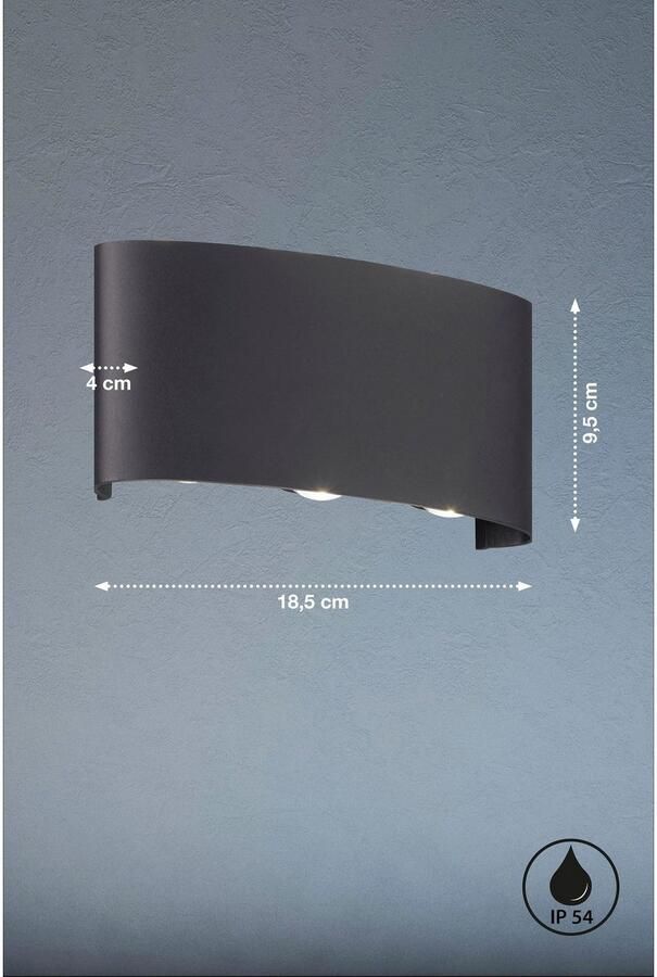 Honsel Leuchten Ledwandlamp voor buiten Berlin (1 stuk) - Foto 3