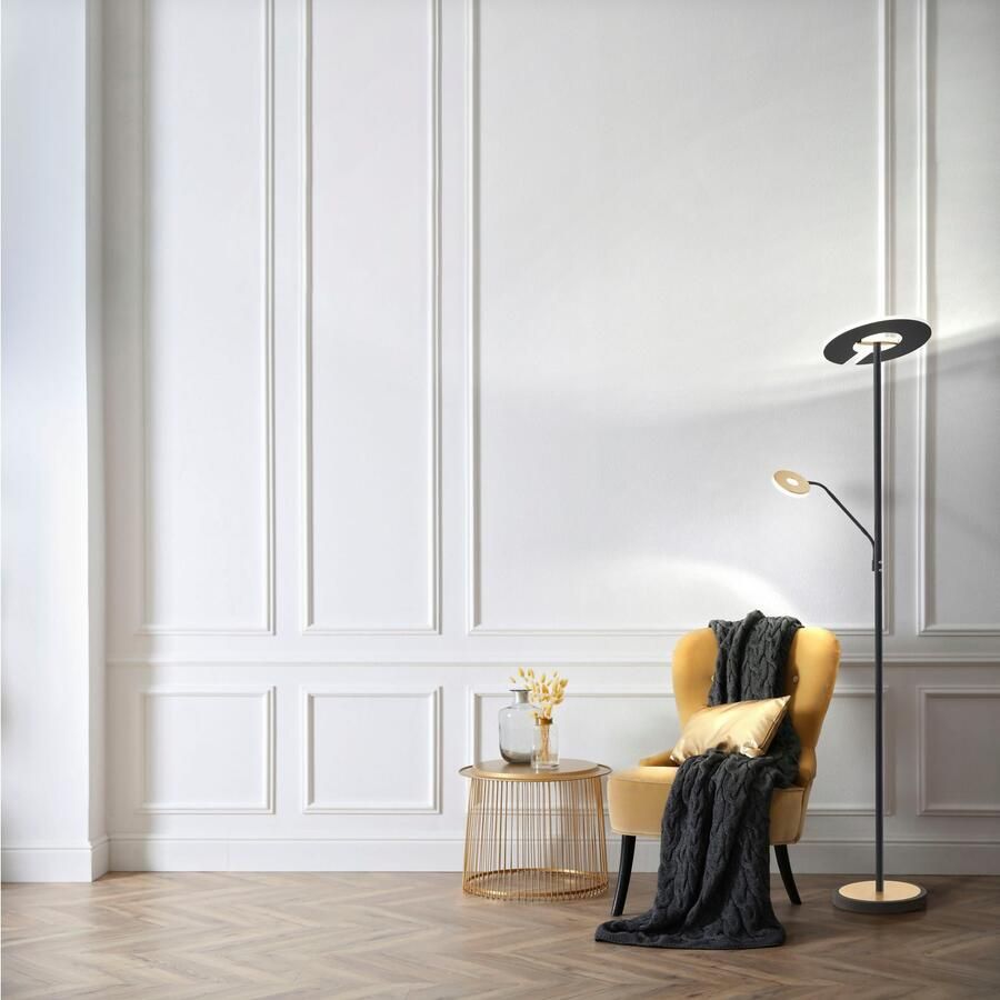 Honsel Leuchten Staande lamp Dent duurzame led dimbaar (1 stuk) - Foto 2