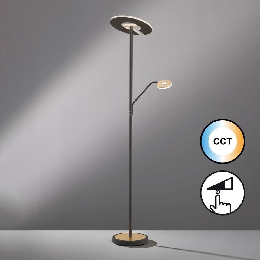 Honsel Leuchten Staande lamp Dent duurzame led dimbaar (1 stuk) - Foto 3
