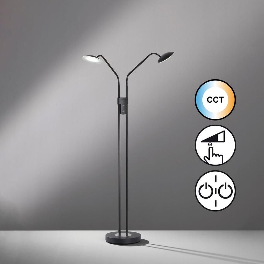 Honsel Leuchten Staande lamp Tallri duurzame led dimbaar (1 stuk) - Foto 2