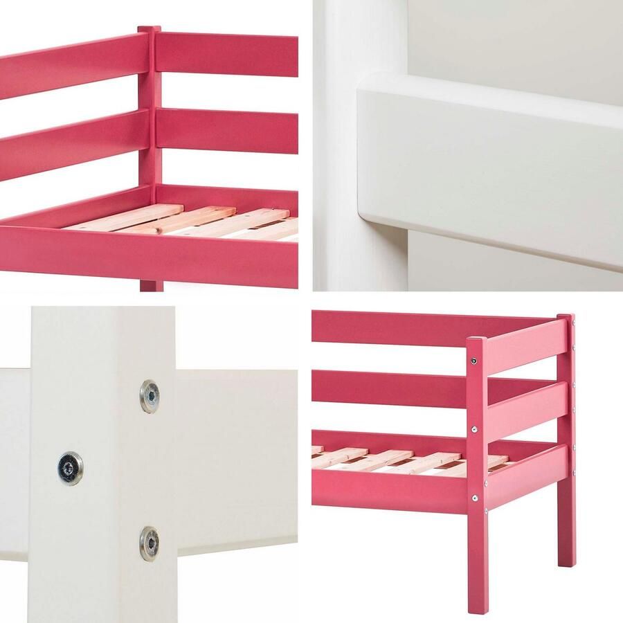 Hoppekids 1-persoonsledikant ECO Comfort kinderbed massief grenenhout tienerbed inclusief lattenbodem (set) - Foto 4