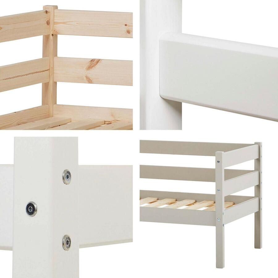 Hoppekids 1-persoonsledikant ECO Comfort kinderbed massief grenenhout tienerbed inclusief lattenbodem (set) - Foto 4