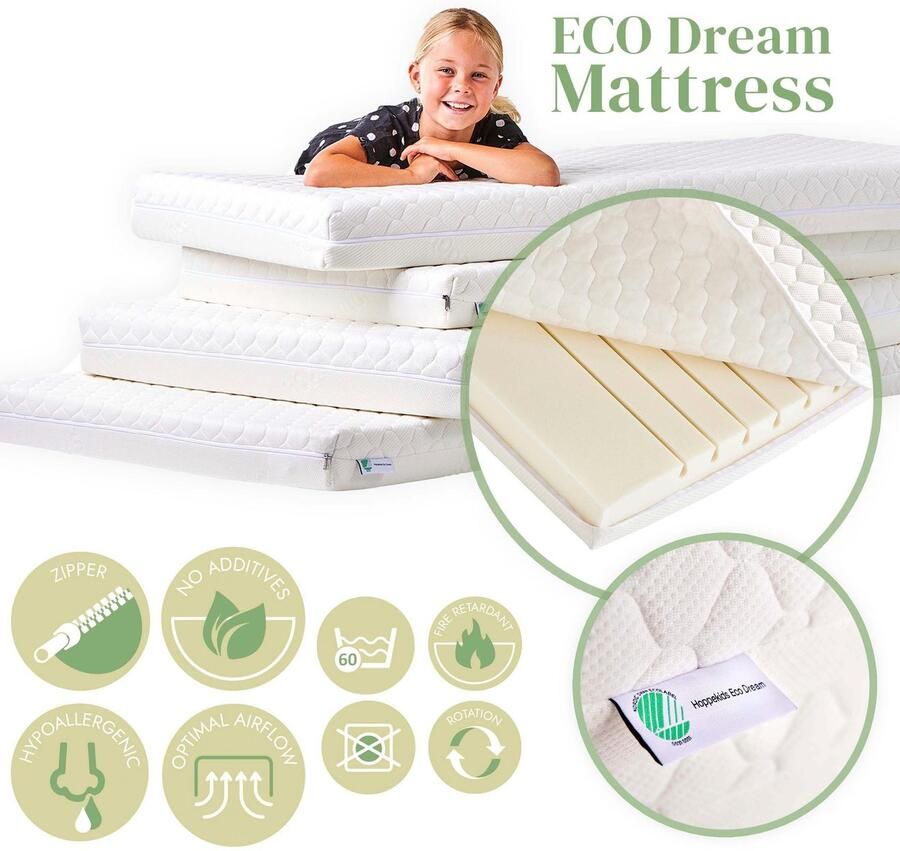 Hoppekids 1-persoonsledikant ECO Comfort kinderbed massief grenenhout tienerbed inclusief lattenbodem (set) - Foto 6