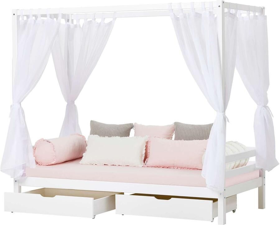 Hoppekids Hemelbed ECO Dream kinder- prinsessenbed 90x200cm H= 182 cm massief grenen - Foto 5