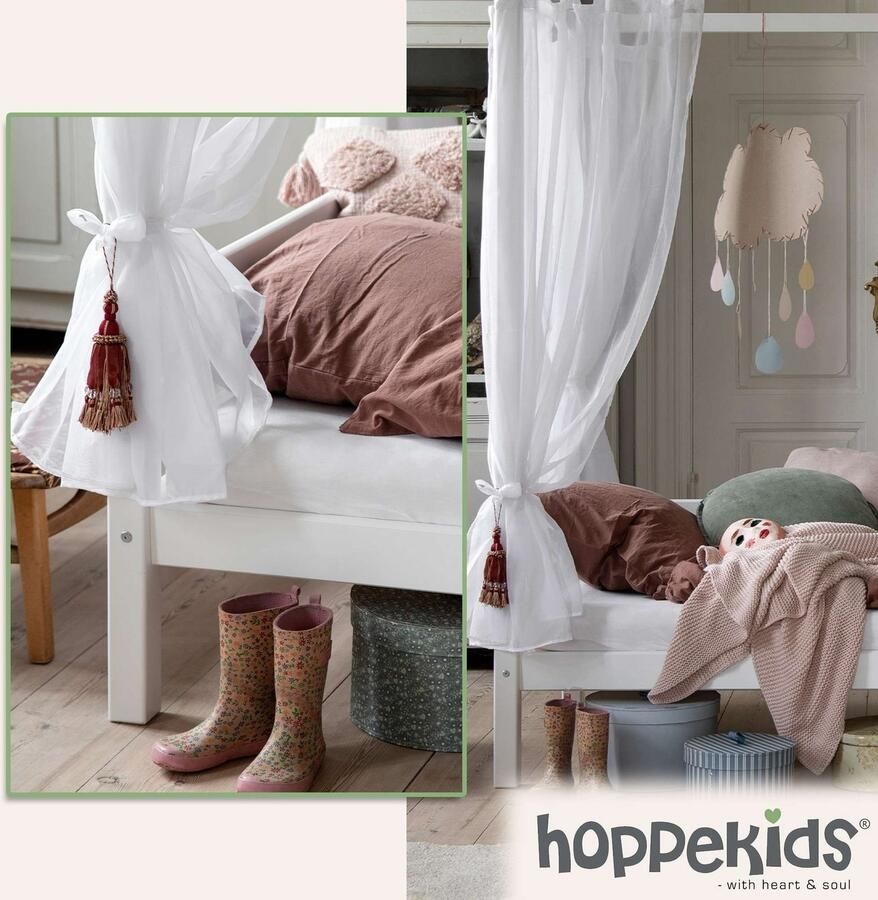 Hoppekids Hemelbed ECO Dream kinder- prinsessenbed 90x200cm H= 182 cm massief grenen - Foto 4
