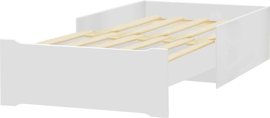 Hoppekids Hoogslaper ECO Dream 90x200 met bureau & loungebank logeerbed Kinderbed van massief hout bank uitschuifbaar tot logeerbed - Foto 4