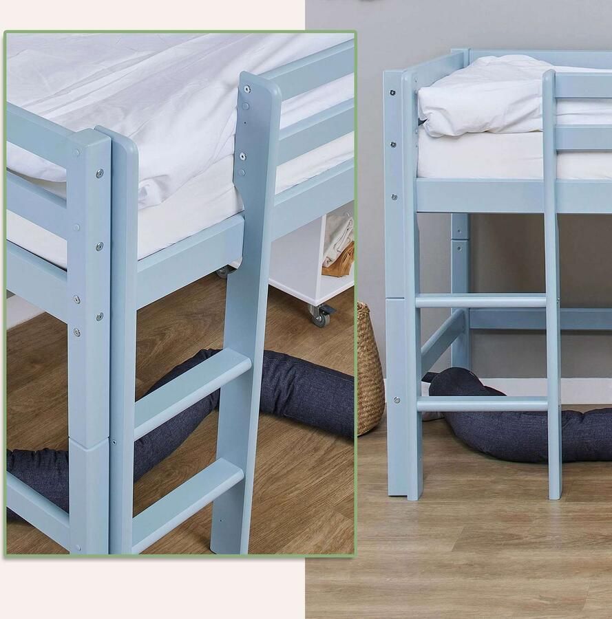 Hoppekids Hoogslaper ECO Dream MY COLOR 90x200 om te bouwen tot een eenpersoonsbed 4 kleuren (set) - Foto 4