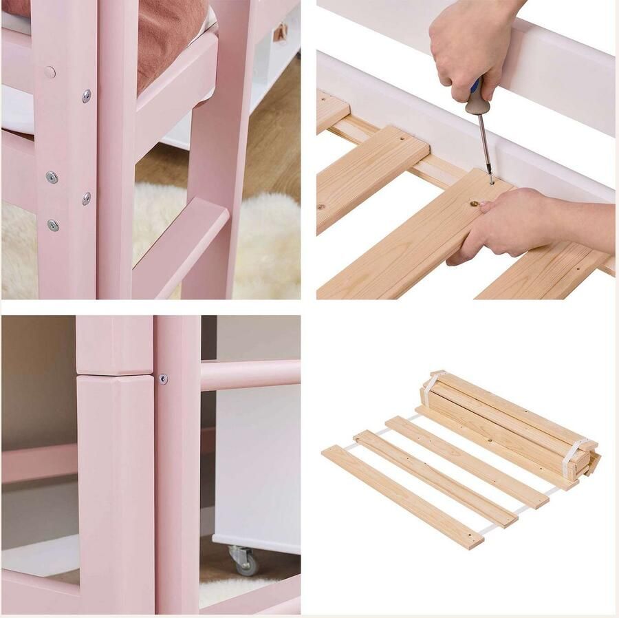 Hoppekids Hoogslaper ECO Dream MY COLOR 90x200 om te bouwen tot een eenpersoonsbed 4 kleuren (set) - Foto 3