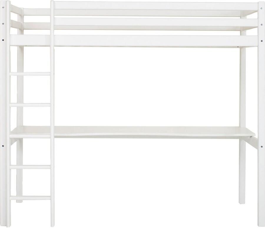 Hoppekids Hoogslaper Hochbett 90x200cm met bureau om te bouwen tot een eenpersoonsbed FSC gecertificeerd massief hout hoogslaper zonder bureau bruikbaar - Foto 13