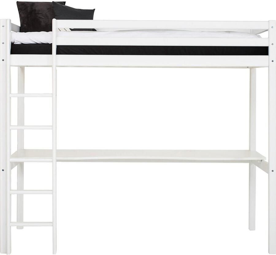 Hoppekids Hoogslaper Hochbett 90x200cm met bureau om te bouwen tot een eenpersoonsbed FSC gecertificeerd massief hout hoogslaper zonder bureau bruikbaar - Foto 5