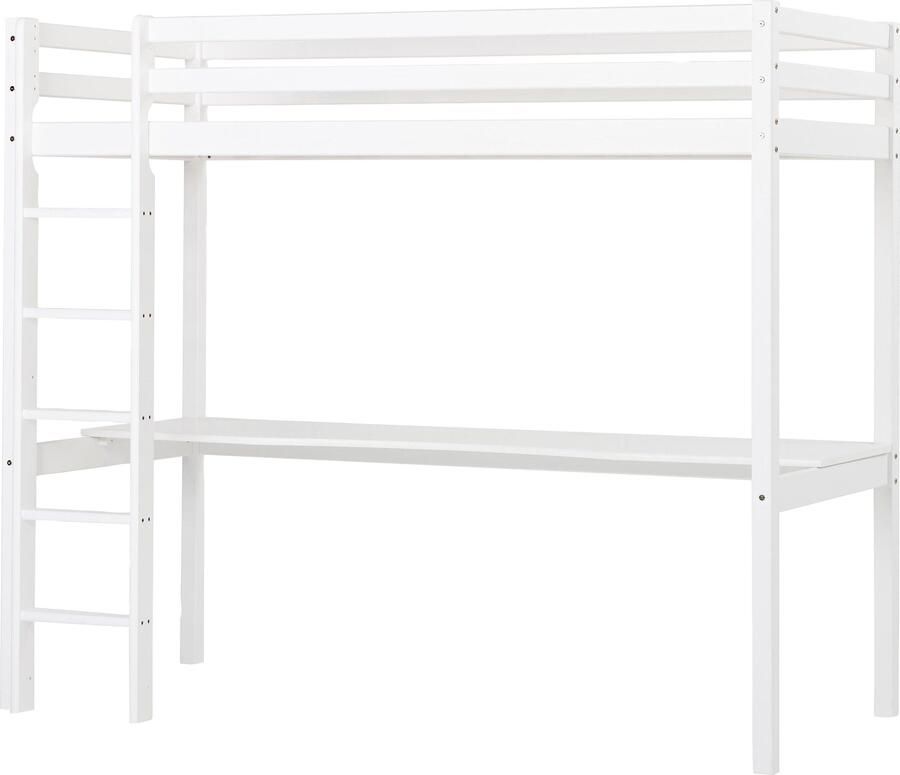 Hoppekids Hoogslaper Hochbett 90x200cm met bureau om te bouwen tot een eenpersoonsbed FSC gecertificeerd massief hout hoogslaper zonder bureau bruikbaar - Foto 6