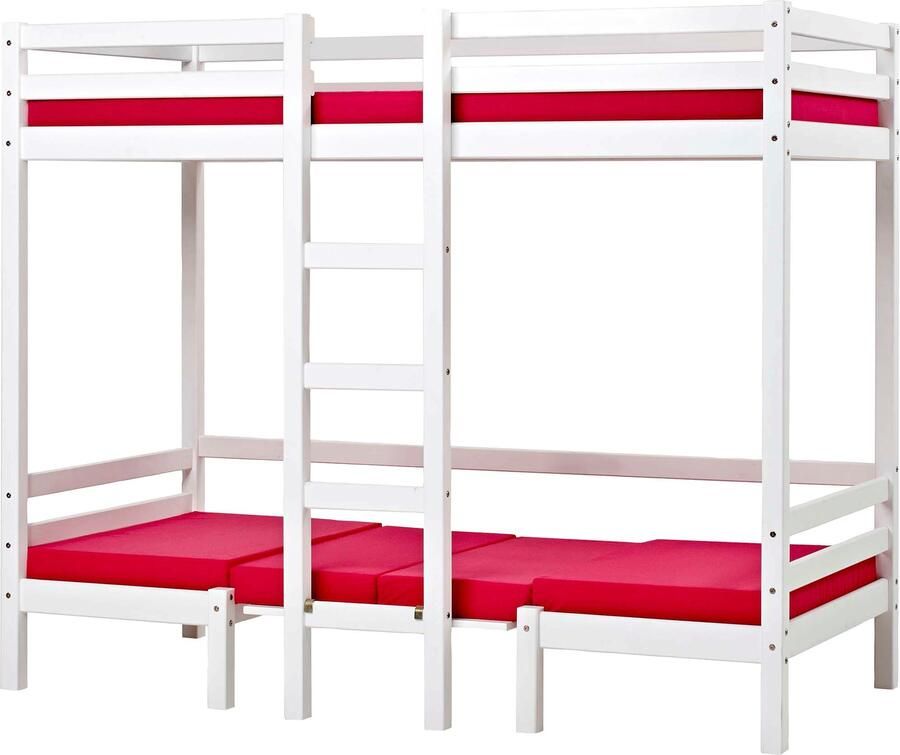 Hoppekids Hoogslaper Kinderbed ECO Dream eenpersoonsbed juniorbed 90x200 5 verschillende kleuren: wit groen blauw roze grijs - Foto 5