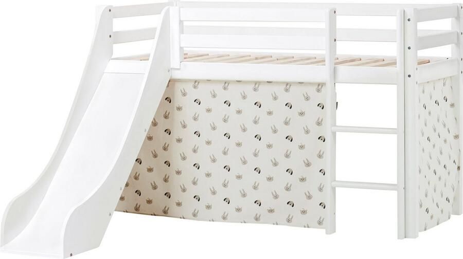 Hoppekids Hoogslaper "Pets Natur" Glijbaan & gordijn grijs en veel keus - Foto 4