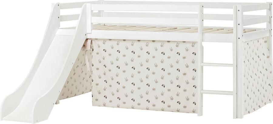 Hoppekids Hoogslaper "Pets Natur" Glijbaan & gordijn grijs en veel keus - Foto 4