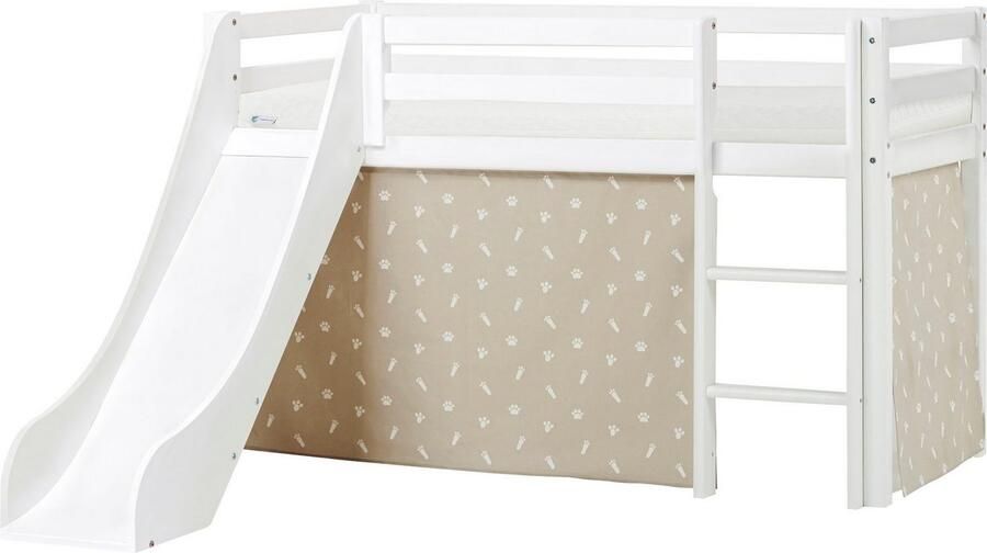 Hoppekids Hoogslaper Pets zilvergrijs Glijbaan & gordijn grijs en veel keus - Foto 5