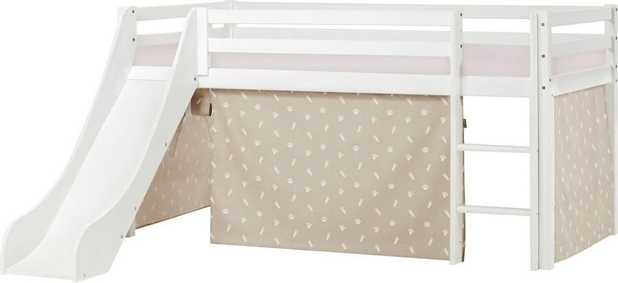 Hoppekids Hoogslaper Pets zilvergrijs Glijbaan & gordijn grijs en veel keus - Foto 5