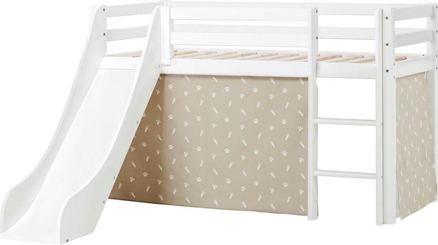 Hoppekids Hoogslaper Pets zilvergrijs Glijbaan & gordijn grijs en veel keus - Foto 5