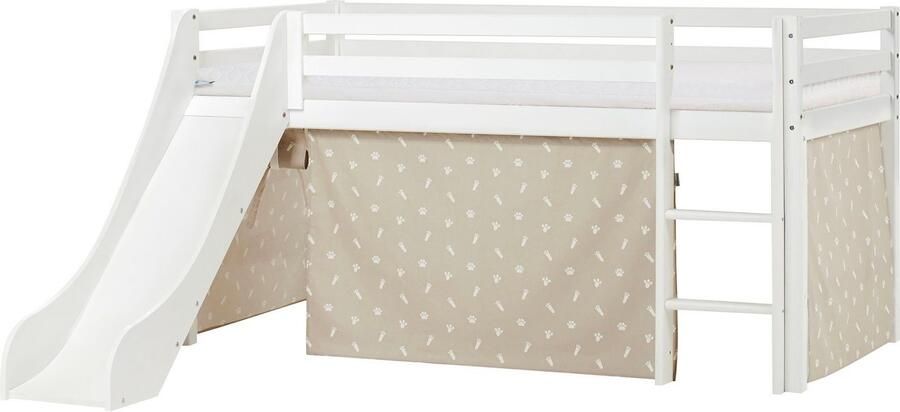 Hoppekids Hoogslaper Pets zilvergrijs Glijbaan & gordijn grijs en veel keus - Foto 6