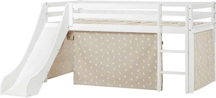 Hoppekids Hoogslaper Pets zilvergrijs Glijbaan & gordijn grijs en veel keus - Foto 5