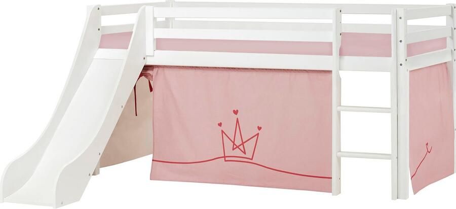 Hoppekids Hoogslaper "Princess" Glijbaan & gordijn roze en veel keus - Foto 6