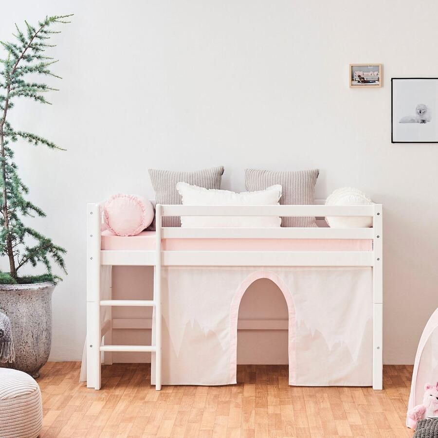 Hoppekids Hoogslaper "Winter Wonderland" 70x160 om te bouwen met gordijnenset winter (set)