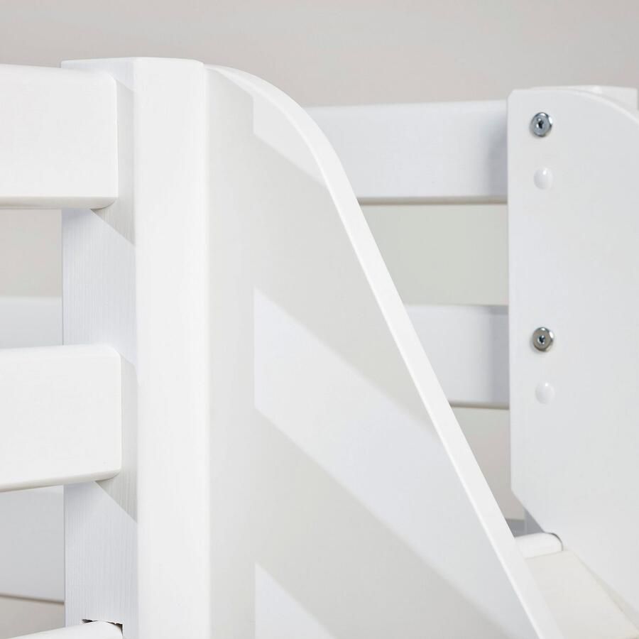 Hoppekids Hoogslaper "Winter Wonderland" 90x200 met glijbaan gordijn & matras (set 4 stuks) - Foto 2