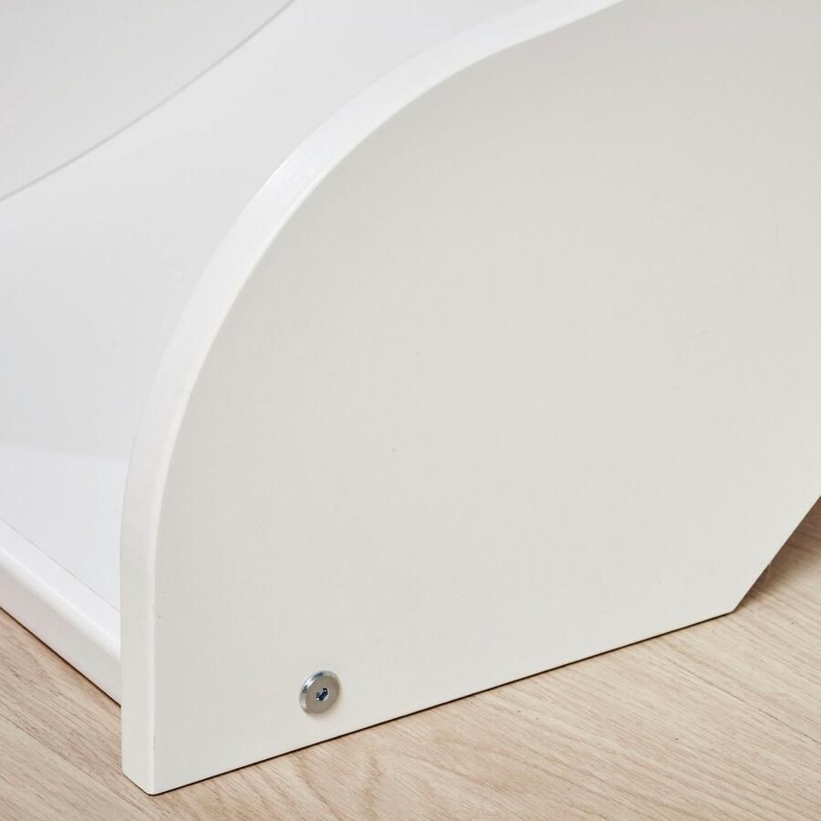 Hoppekids Hoogslaper "Winter Wonderland" 90x200 met glijbaan gordijn & matras (set 4 stuks) - Foto 3