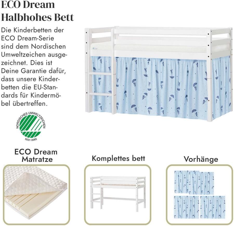Hoppekids Speelbed Eco Dream Massief hout naar keuze in 2 afmetingen en 4 kleuren matras ter keuze - Foto 2