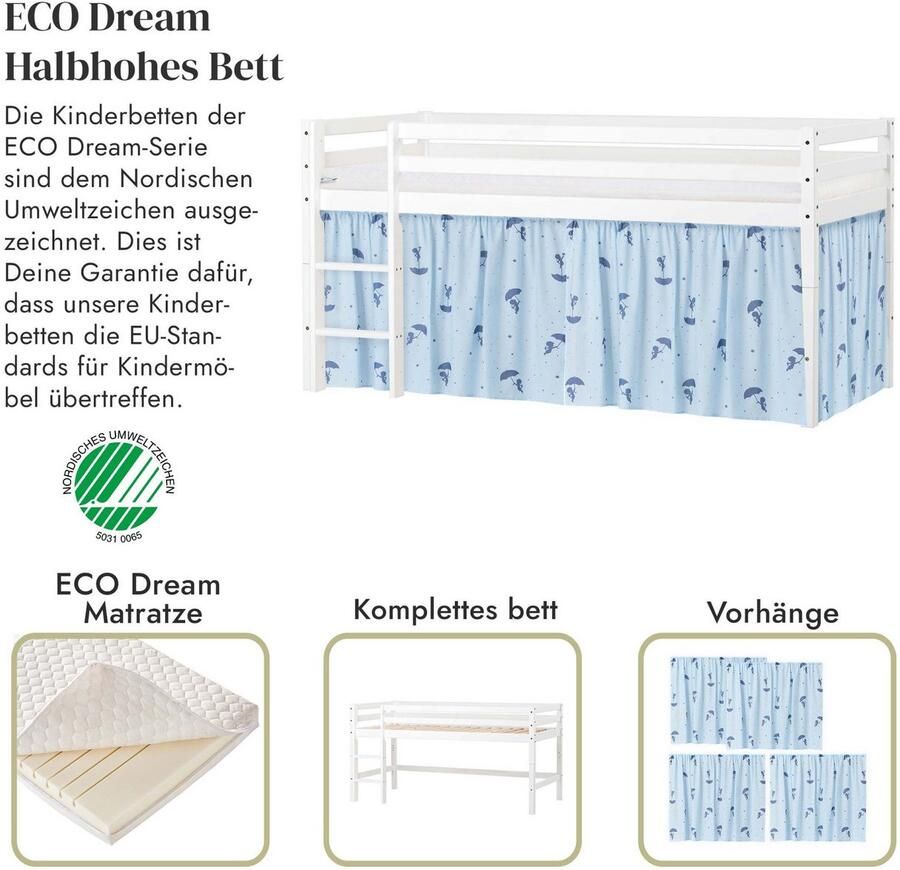 Hoppekids Speelbed Eco Dream Massief hout naar keuze in 2 afmetingen en 4 kleuren matras ter keuze - Foto 2