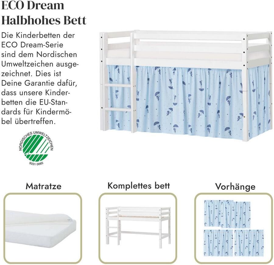 Hoppekids Speelbed Eco Dream Massief hout naar keuze in 2 afmetingen en 4 kleuren matras ter keuze - Foto 3