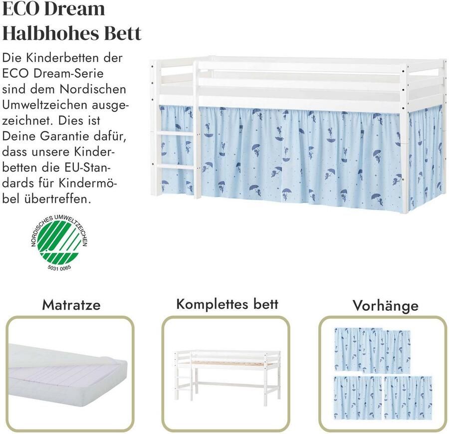 Hoppekids Speelbed Eco Dream Massief hout naar keuze in 2 afmetingen en 4 kleuren matras ter keuze - Foto 5