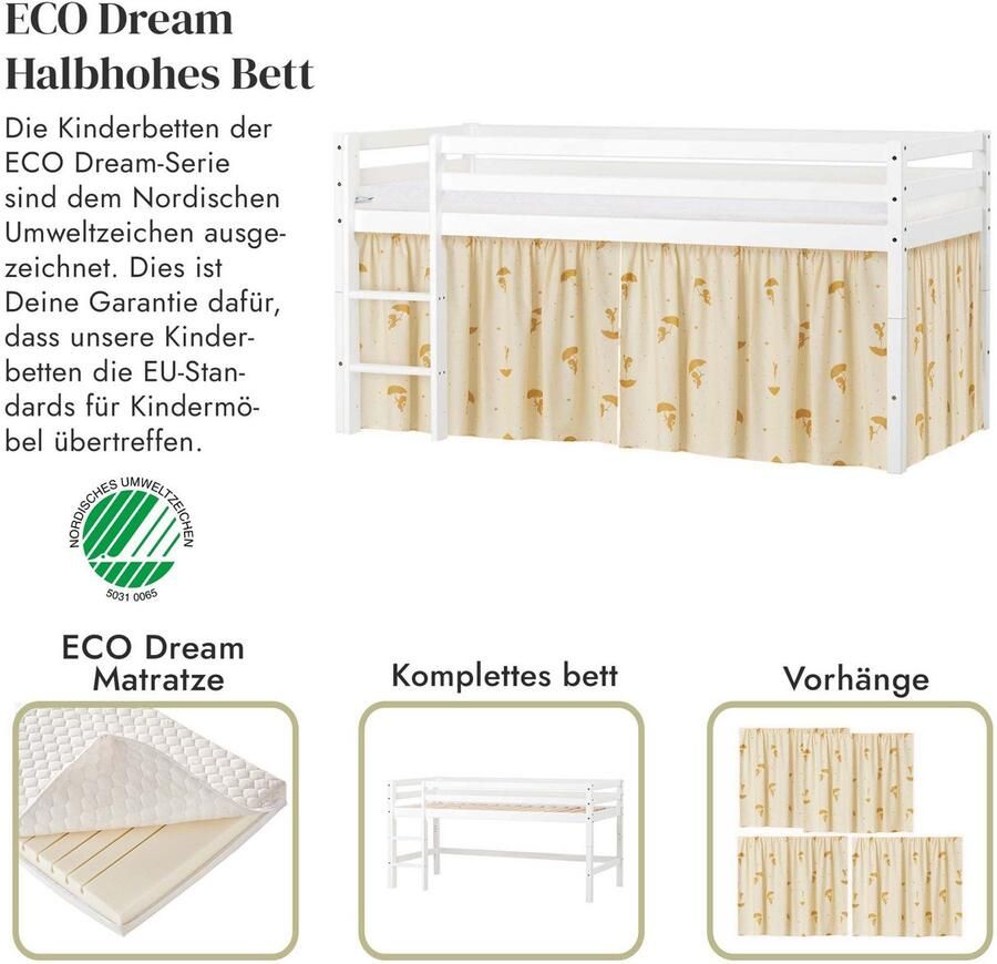 Hoppekids Speelbed Eco Dream Massief hout naar keuze in 2 afmetingen en 4 kleuren matras ter keuze - Foto 4