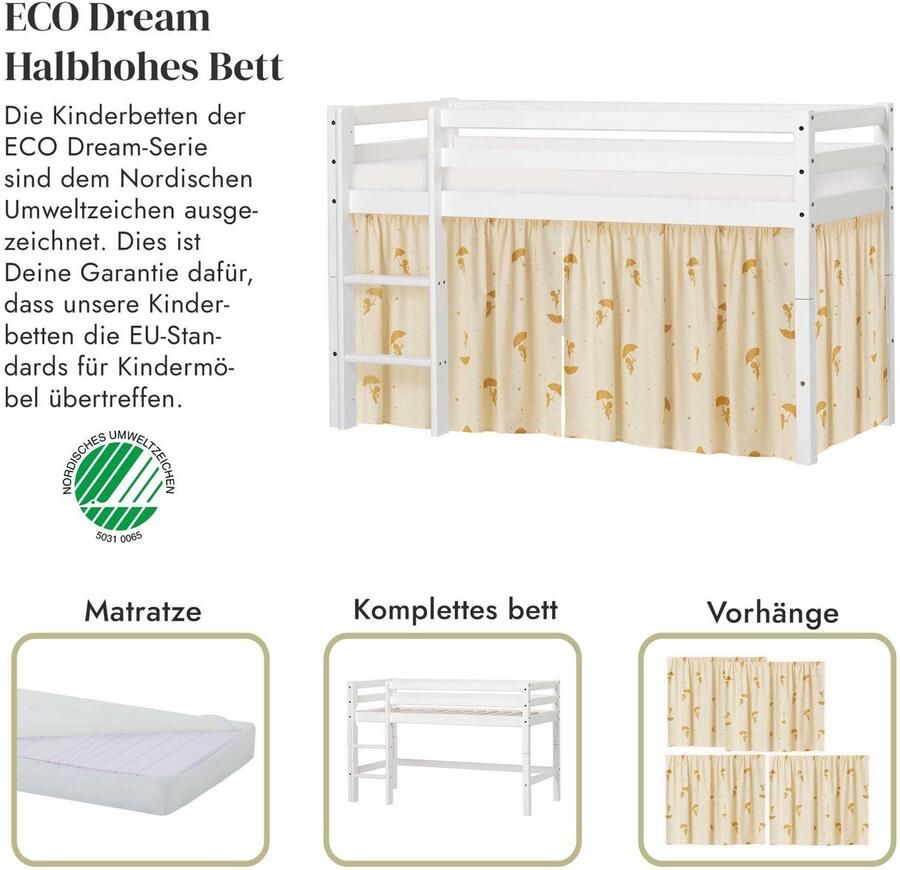 Hoppekids Speelbed Eco Dream Massief hout naar keuze in 2 afmetingen en 4 kleuren matras ter keuze - Foto 8