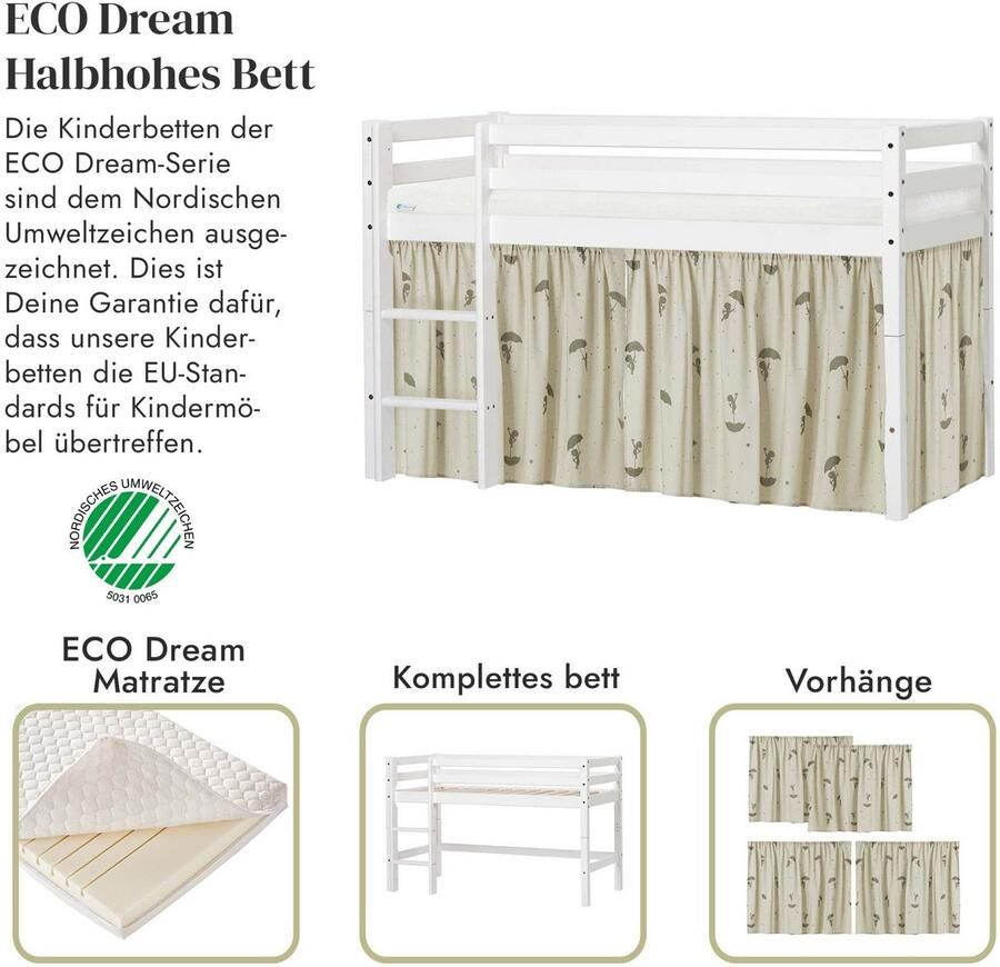 Hoppekids Speelbed Eco Dream Massief hout naar keuze in 2 afmetingen en 4 kleuren matras ter keuze - Foto 2