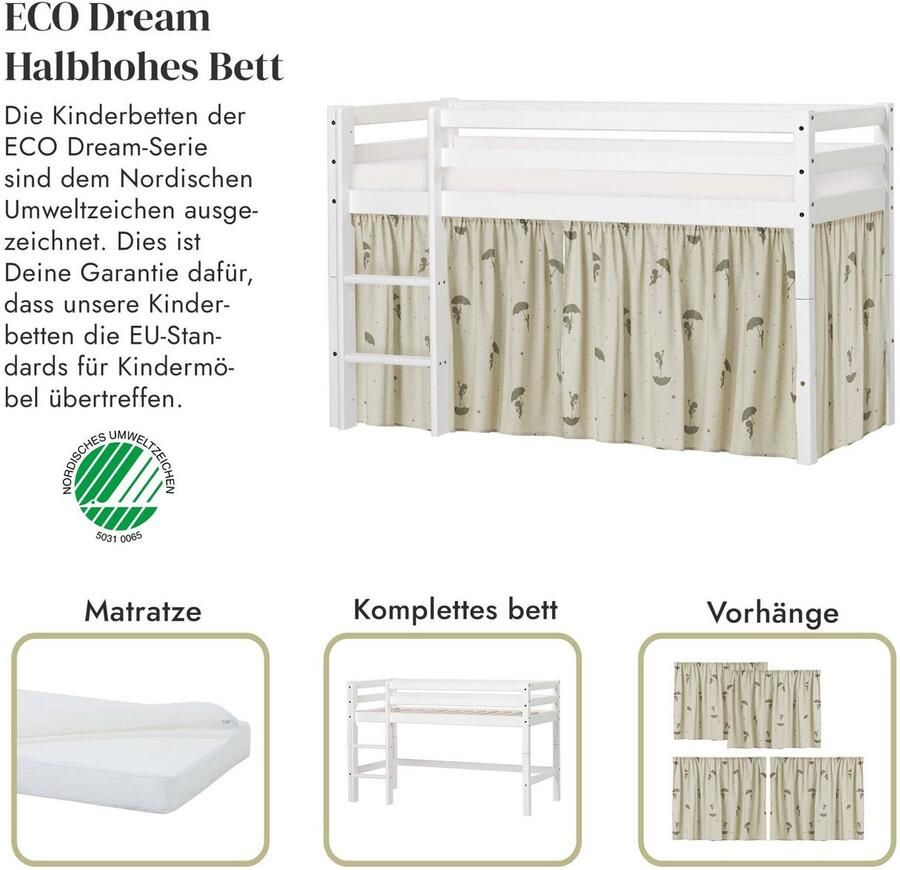 Hoppekids Speelbed Eco Dream Massief hout naar keuze in 2 afmetingen en 4 kleuren matras ter keuze - Foto 3