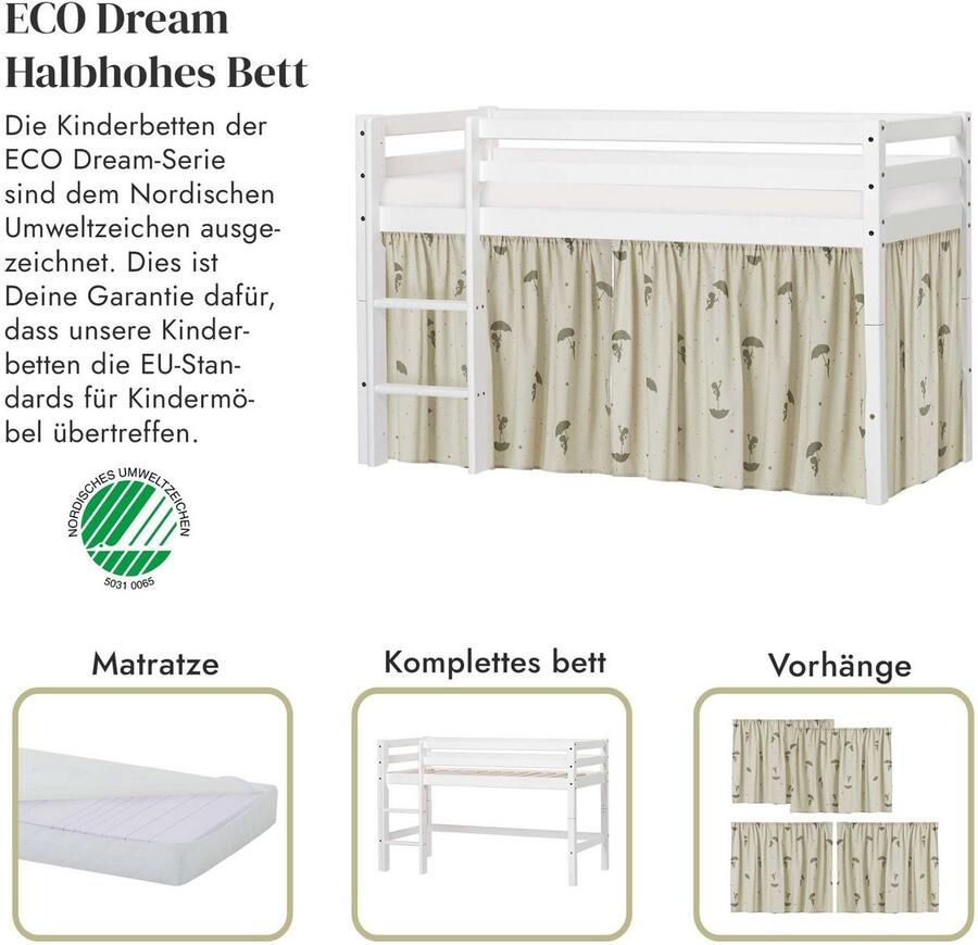 Hoppekids Speelbed Eco Dream Massief hout naar keuze in 2 afmetingen en 4 kleuren matras ter keuze - Foto 5