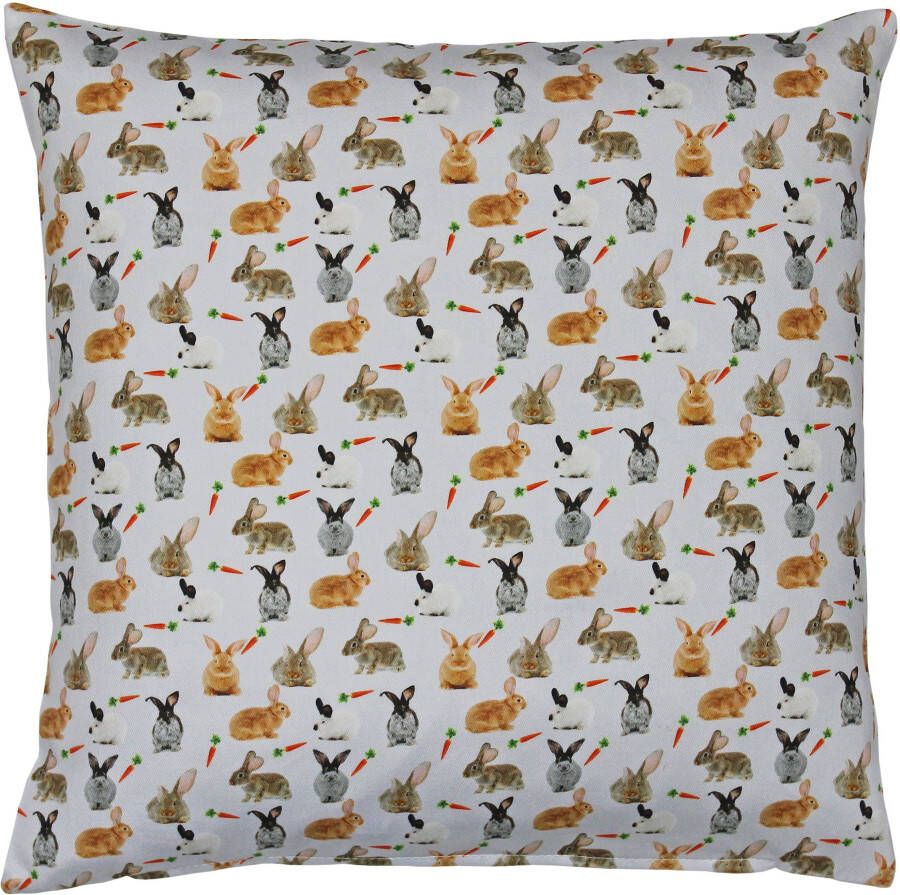 HOSSNER HOMECOLLECTION Kussenhoes 32657 Rabbits (2 stuks)