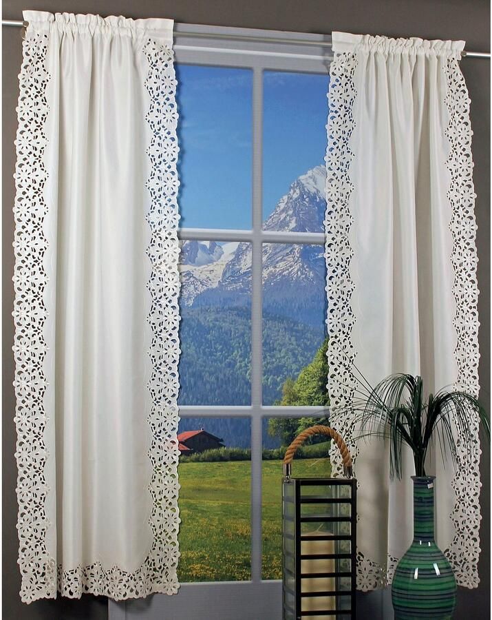 Hossner Gordijn Rießersee met uitsnijdende borduurwerk (1 stuk)