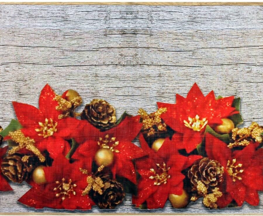 Hossner Sierstrook Kerstster Achtergrond in hout-look (1 stuk) - Foto 3