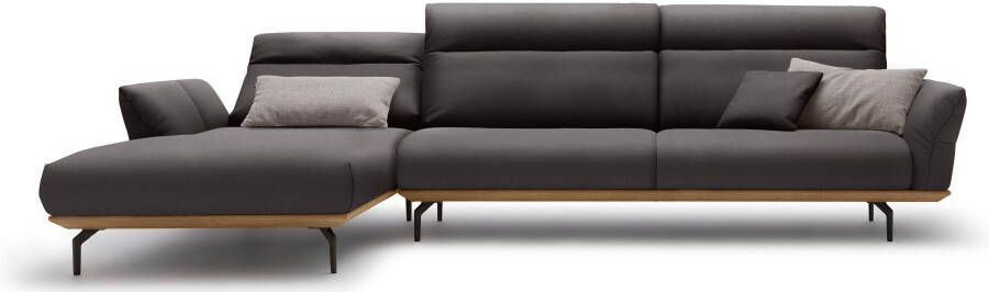 OTTO Creation BY ROLF BENZ Hoekbank Hs.460 Sokkel in walnotenhout onderstel in umbra grijs breedte 338 cm - Foto 13