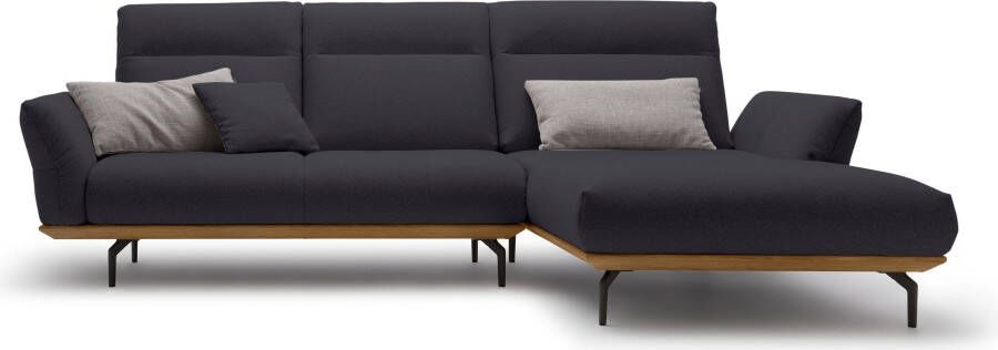 OTTO Creation BY ROLF BENZ Hoekbank Hs.460 Sokkel in walnotenhout onderstel in umbra grijs breedte 298 cm - Foto 12