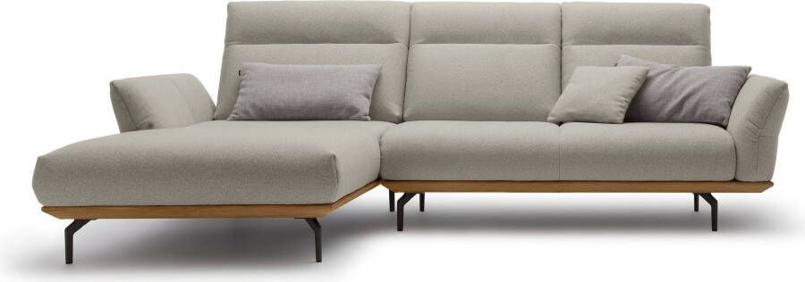 OTTO Creation BY ROLF BENZ Hoekbank Hs.460 Sokkel in walnotenhout onderstel in umbra grijs breedte 298 cm - Foto 10