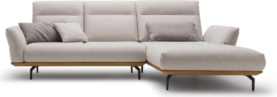 OTTO Creation BY ROLF BENZ Hoekbank Hs.460 Sokkel in walnotenhout onderstel in umbra grijs breedte 298 cm - Foto 10