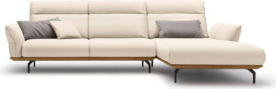 OTTO Creation BY ROLF BENZ Hoekbank Hs.460 Sokkel in walnotenhout onderstel in umbra grijs breedte 318 cm - Foto 9